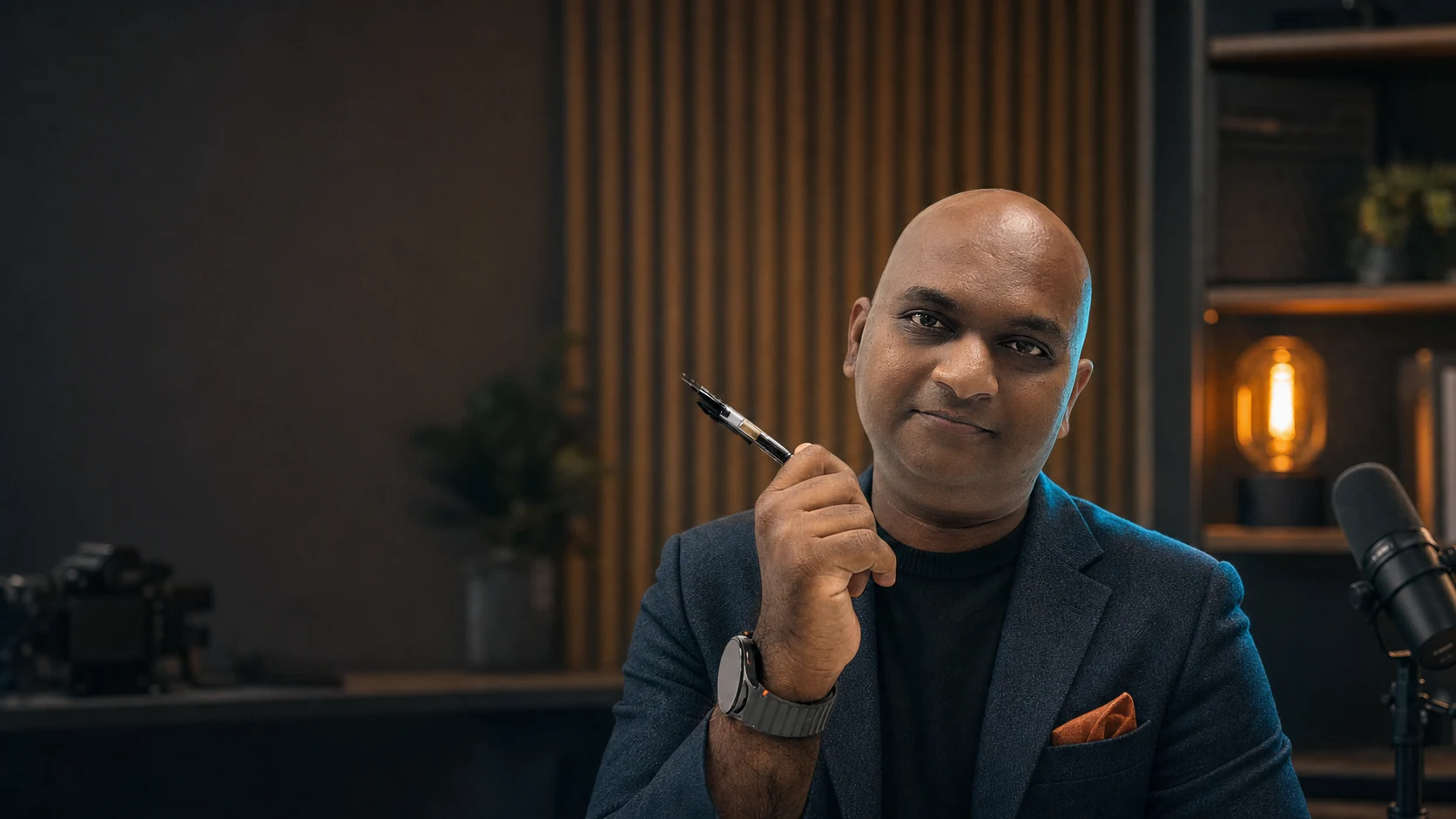 Rahul G. Iyer creating professional learning in a studio