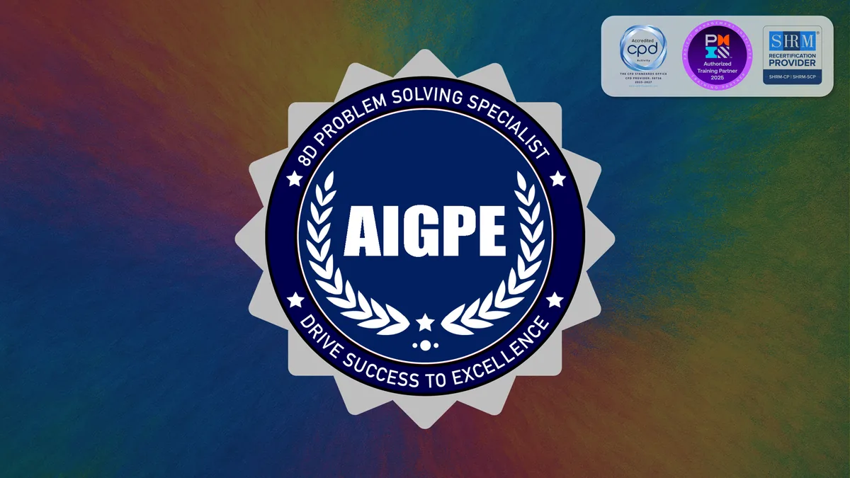 AIGPE® course logo for 8D Problem Solving Specialist