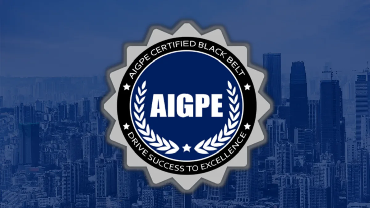 AIGPE® course logo for Six Sigma Black Belt: Part 1: Pre-Define and Define