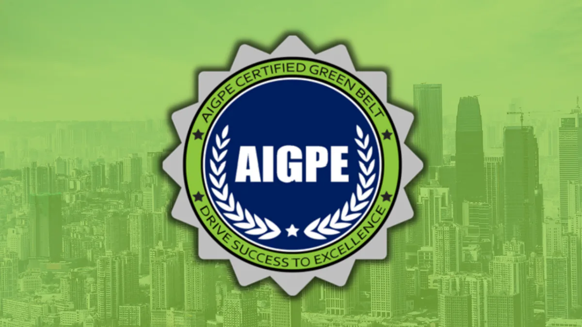 AIGPE® course logo for Lean Six Sigma Green Belt Certification