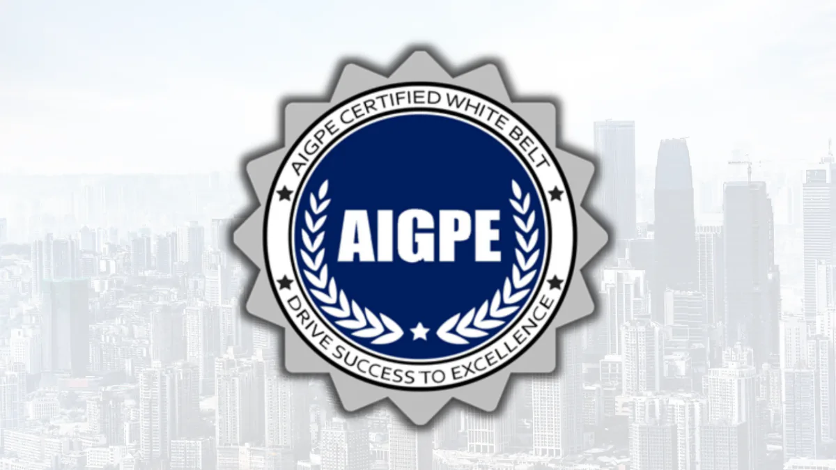 AIGPE® course logo for Lean Six Sigma White Belt Certification