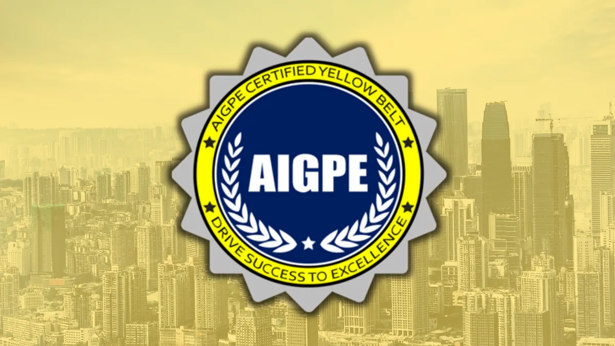 AIGPE® course logo for Lean Six Sigma Yellow Belt Certification