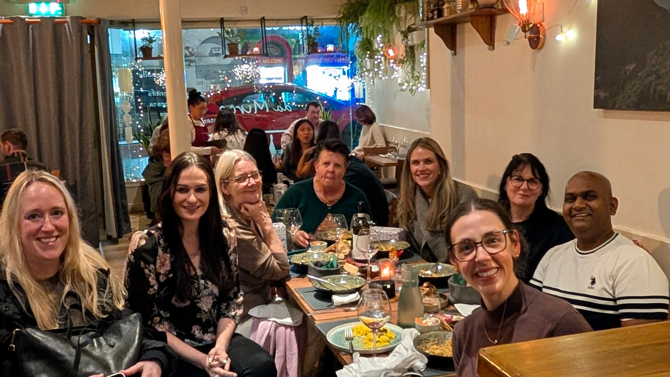 Rahul G. Iyer at a leadership dinner with Boston Scientific colleagues in Ireland